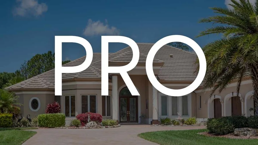 Pro real estate media package - professional exterior photography of luxury Florida home with palm trees by REMIX, Central Florida real estate photographer